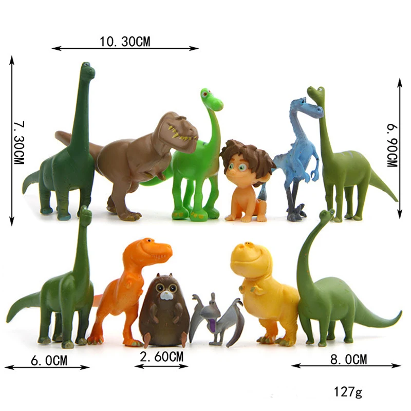 12pcs/set Dinosaur Animal Miniature Model Doll Cartoon Figure Toy Cake Decorating Birthday Christmas Gift | Игрушки и хобби