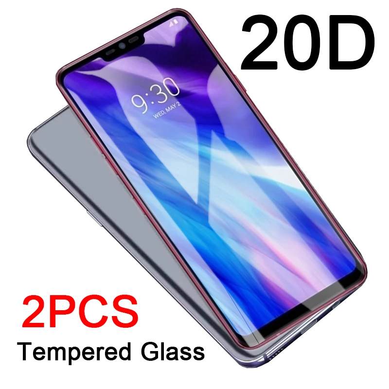 

2pcs 20D Full Tempered Glass on the for LG G8 V20 V30 V40 V50 ThinQ 5G q6 q60 g6 K40 K50 K10 2017 K8 2018 screen protector film