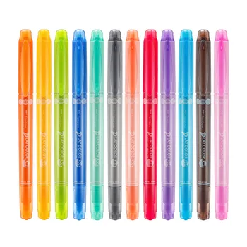 

12 colors art supplies for kids school stationery Dual Markers Brush Pen water color pencil