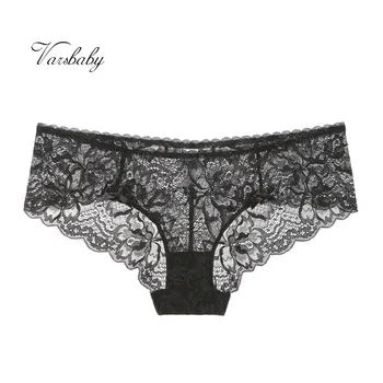 

Varsbaby sexy cotton low-rise floral lace transparent underwear low-waist hot S M L XL XXL panties