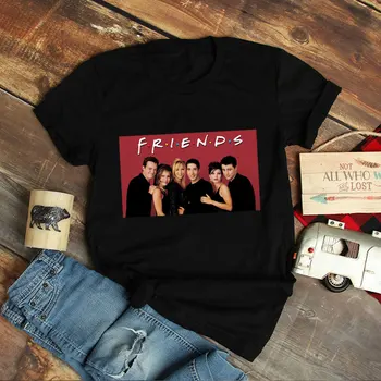 

Friends TV Show Female T-shirt Aesthetic 90S Friend tshirt Ulzzang Tumblr Clothes Summer 2019 Streetwear Retro Graphic t shirts
