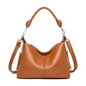 

Hot Sale Fashion Tassel Small Hobos Bags Lady Shoulder CrossBody Bag For Women's Genuine Leather Handbags Women Messenger Bags