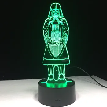 

Creative Gifts Death Star Wars Darth vader 3D Night Light USB Colorful Led Table Ambient Lampara Home Decor Bedroom Nightlight