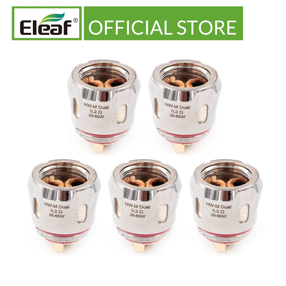 Французский склад оригинальная Двойная электронная сигарета Eleaf HW M Dual 0.2ohm/HW N
