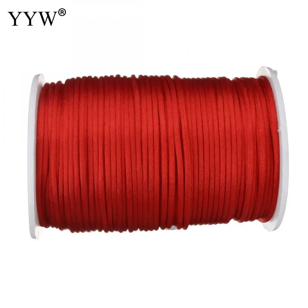 2mm Nylon Cord For Jewelry Findings Accessories Kawaii With Plastic Spool Reel Bobbin Column Cylinder Nylon Cords 100yards/Pc