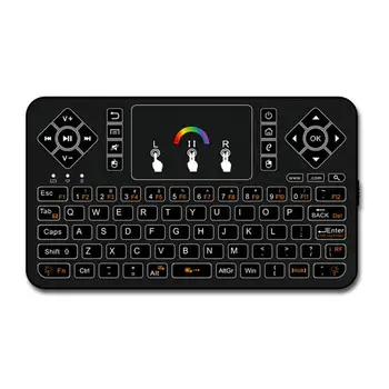 

80-key Keyboards For Android TV Box Q9 2.4G Mini Wireless Keyboard Touchpad Flying Mouse Combo Colorful Backlit Handle Control