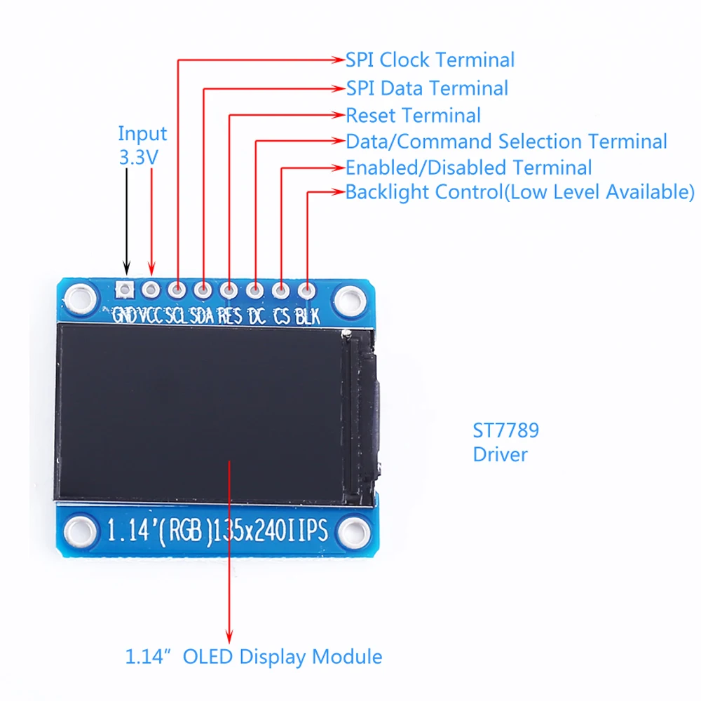 Модуль ЖК дисплея TFT OLED SPI RGB SSD1306 SSD1351 SSD1331 ST7789 драйвер 0 42 &quot0 87&quot 95 96&quot 1 14 &quot1 27&quot