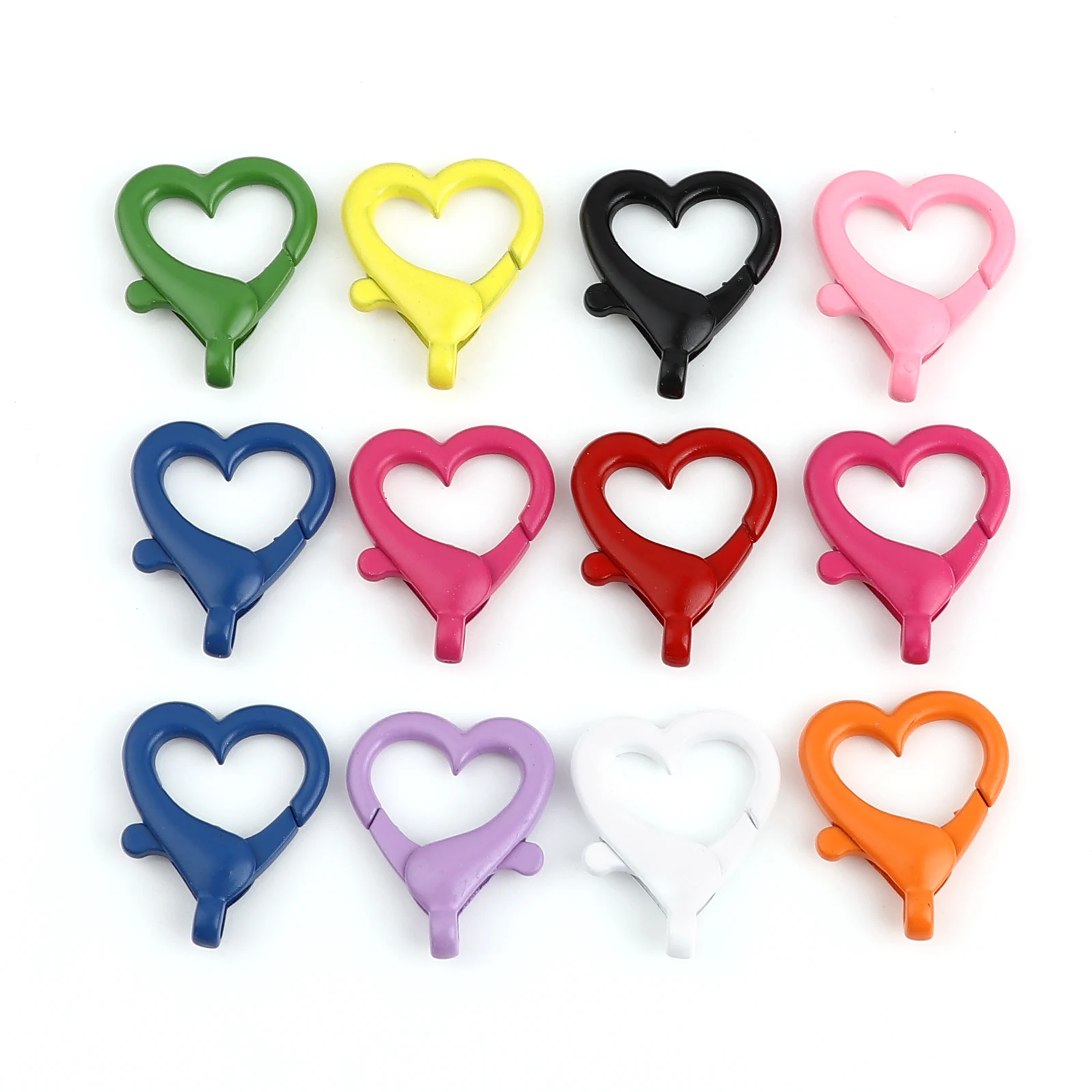 Colorful Key Chain Metal Heart Bag Hooks Rings for DIY Keychains Jewelry Making Findings Accessories 10Pcs at Random Color | Украшения и
