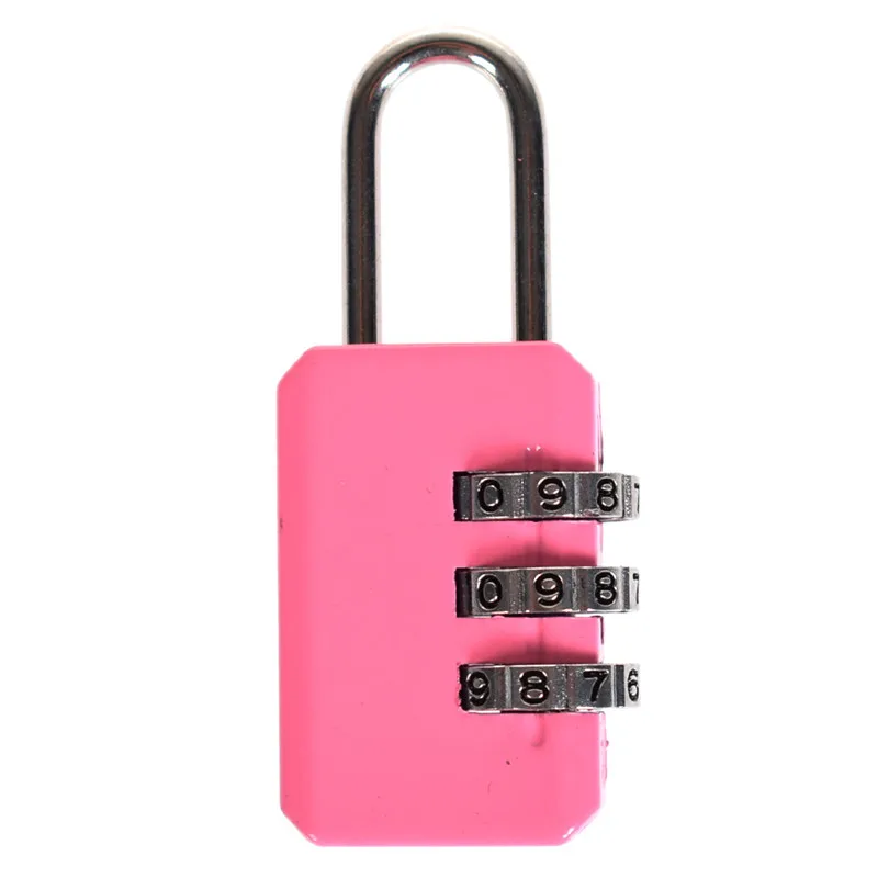 3 Digit Dial Code Number Password Combination Lock Padlock Small Portable Travel Luggage Zipper Bag Padlock Suitcase Bag Lock 3