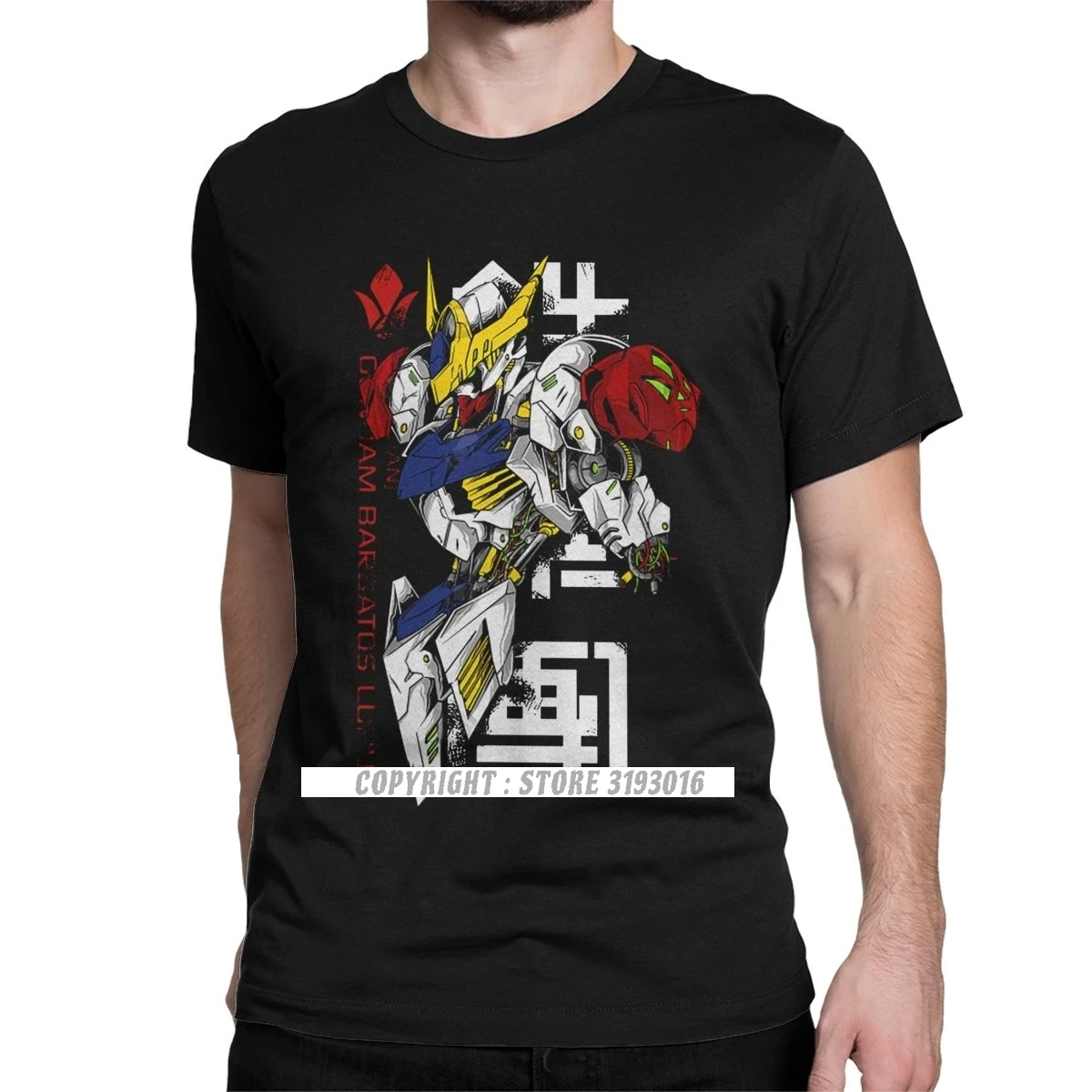 Мужские футболки с 3D принтом Barbatos broken Gundam аниме механический робот манга