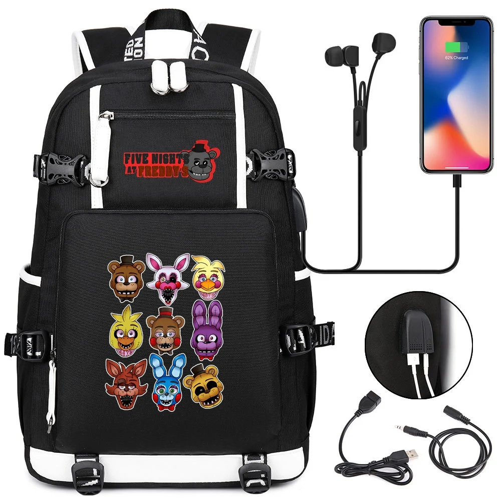 

Hot Game Bidybab Foxy Freddy Backpack Student School Book Bags Cosplay Anime Laptop Knapsack Packsack Travel Shoulder Bags