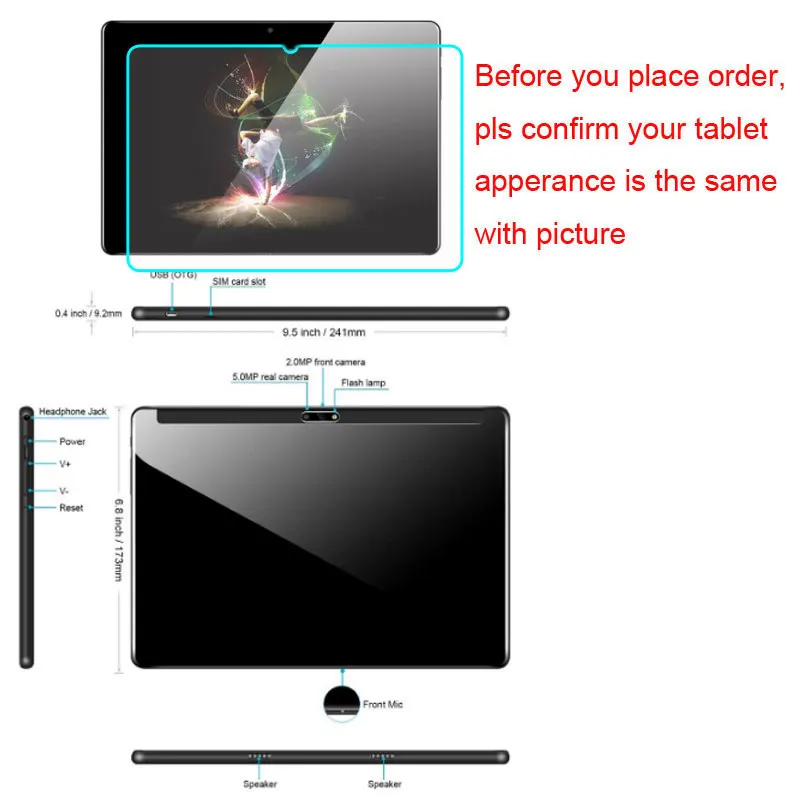  Explosion-proof Tempered Glass Film for BEESITTO K103 B802 B801 Android 8.0 2.5D tablet IPS Screen Tablets 10 10.1 | Компьютеры и