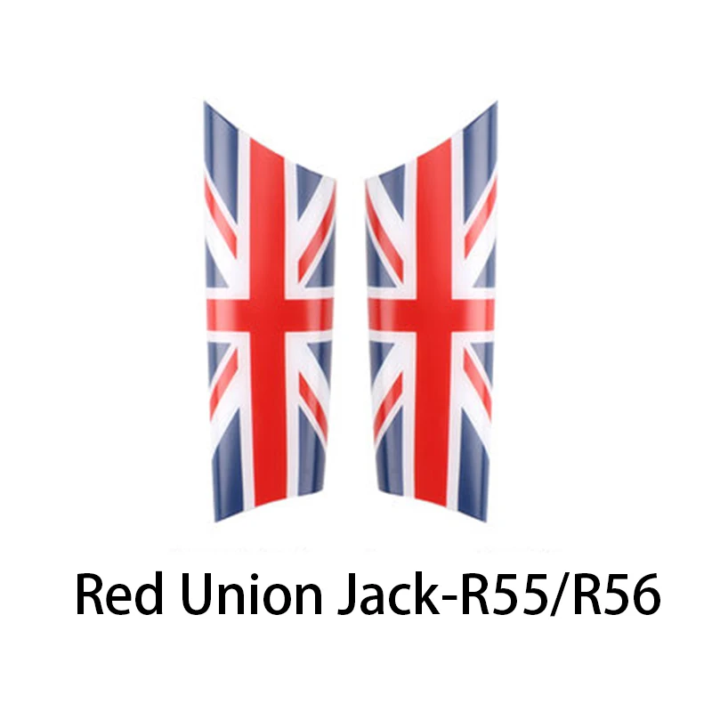 Red Union Jack 2 шт. автомобильный Стайлинг Дверная ручка Крышка поручень наклейка на жилье для Mini Cooper One S JCW Clubman R55 R56 хэтчбек автомобильные аксессуары - Название цвета: Red Union Jack