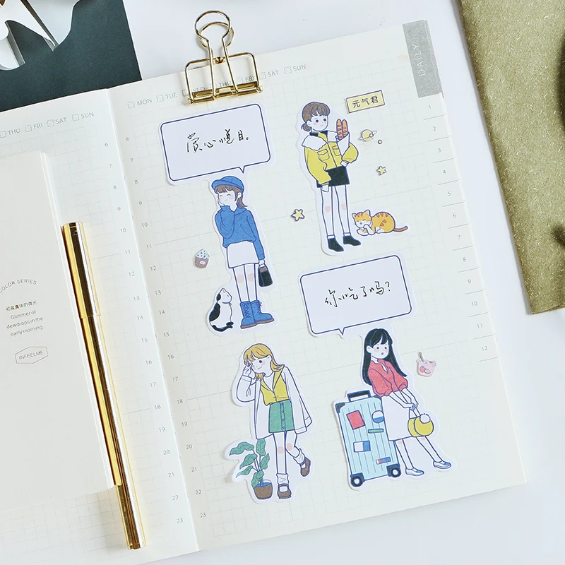 30 шт./компл., принт с героями мультфильмов Kawaii, Блокнот милый диалоговое окно наклейки постэто офисные школьные принадлежности, блокноты для художественного оформления ногтей, ручная работа милые студенческие стационарный