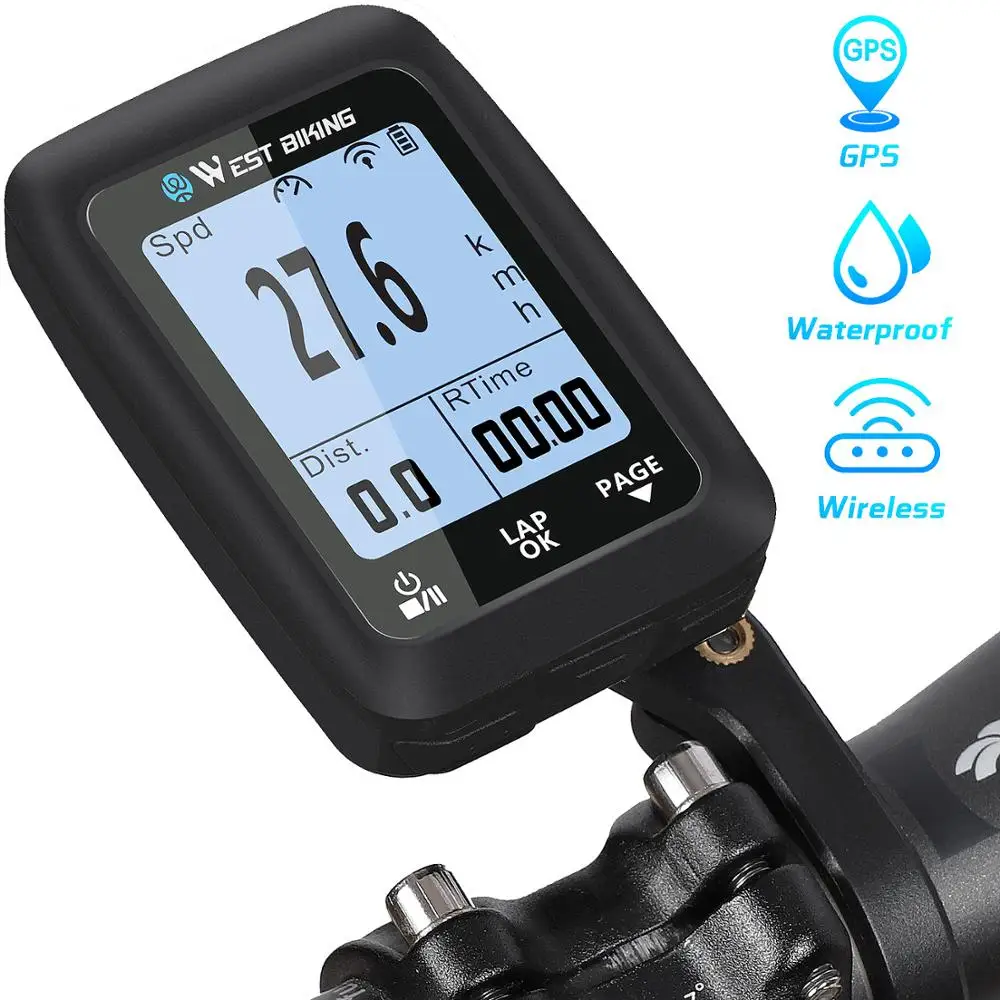 WEST BIKING GPS компьютер для велосипеда беспроводной Спидометр Водонепроницаемый