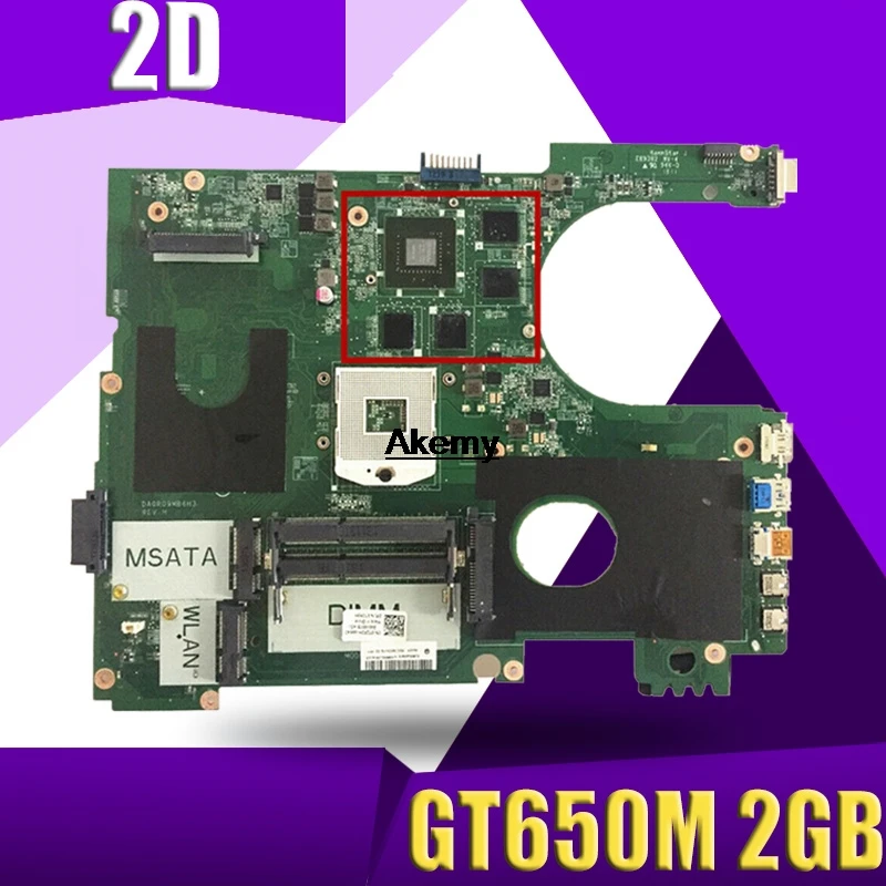 

17R N7720 For DELL 5720 7720 motherboard CN-072P0M 072P0M motherboard DA0R09MB6H1 DA0R09MB6H3 2D GT650M 2 GB trabalho 100%