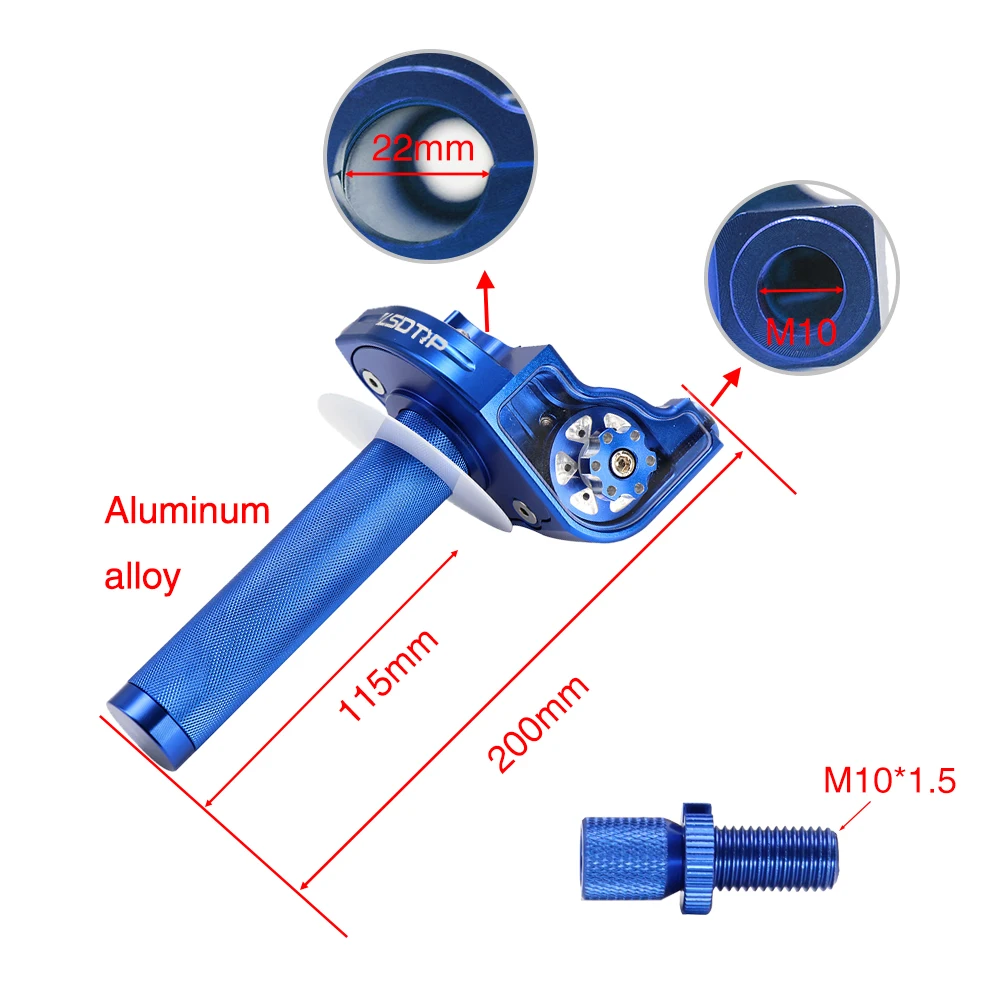 ZSDTRP 7/8 Inch Multicolor Universal CNC Aluminum Acerbs Throttle Twist Grips Handlebars For Motorcycle Moped Scooter Bike