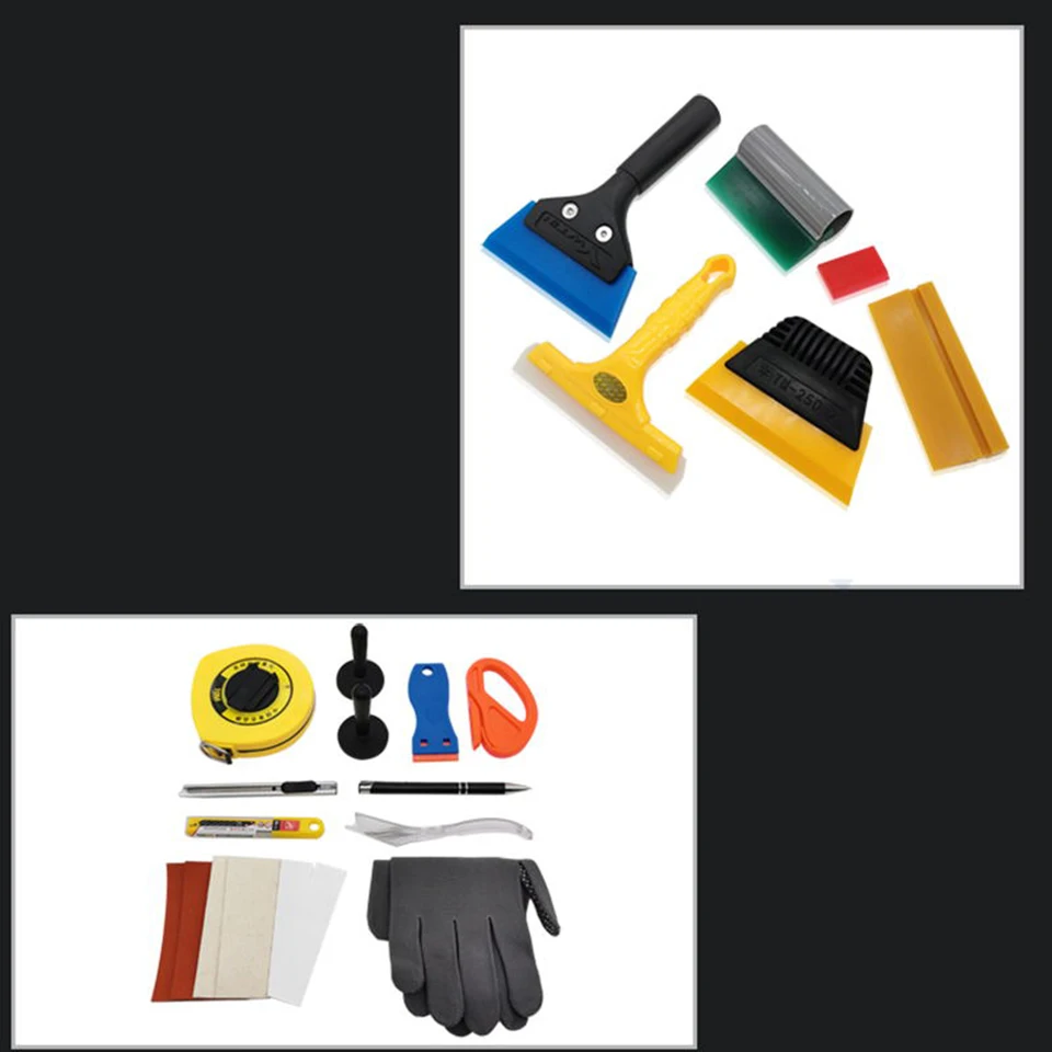 Vehicle Window Tint Tool Kit Car Glass Protective Film Wrapping Installation Set With Aluminum Case KDL-16