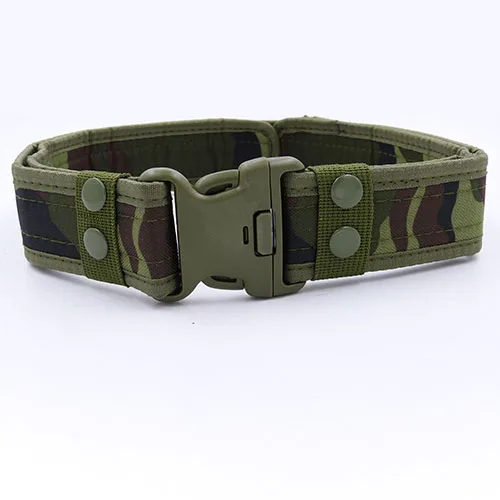 Jungle camouflage Боевой холст Duty тактический спортивный ремень с пластиковой пряжкой армейский военный Регулируемый Открытый Крюк для вентилятора петля пояс - Цвет: Jungle camouflage