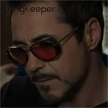 Модные мужские солнцезащитные очки Tony Stark Iron мужские ветрозащитные солнцезащитные очки в стиле стимпанк женские металлические очки для путешествий UV400