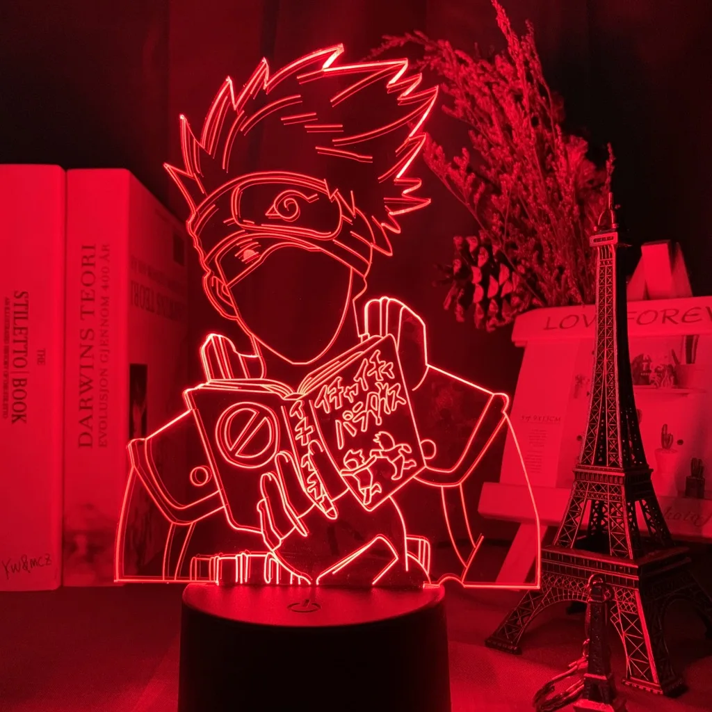 

Led 3d Night Light Japanese Anime Naruto Kakashi Hatake Icha Icha Paradaisu Figure Nightlight for Child Bedroom Decor Desk Lamp