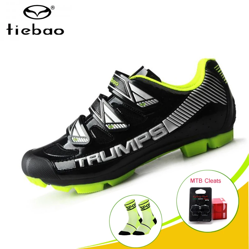 1688 G with cleats TIEBAO mtb шипы велосипедная обувь мужская обувь суперзвезды zapatillas deportivas hombre женские кроссовки scarpe гоночный велосипед mtb sapatos - Цвет: 1688 G with cleats