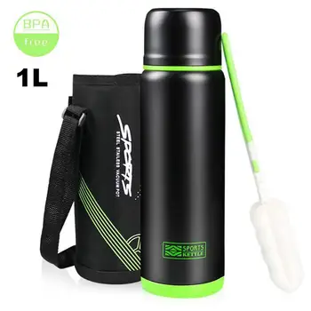 

304 Portable Stainless Steel Vacuum Flask 1000ML Large Capacity Outdoor Sports Cup Insulation Cup