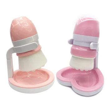 

RoseSilicone limpiador Face Cleanser Brush Fiber Wool Hanging Portable Face Cleaning Massage Exfoliating Blackhead with Bracket