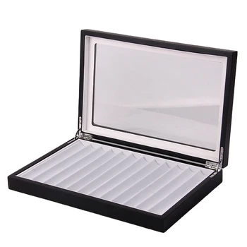 

12 Single-Layer Pen Box Baking Paint Pen Storage Box Display Box Stationery Pen Collection Wooden Box
