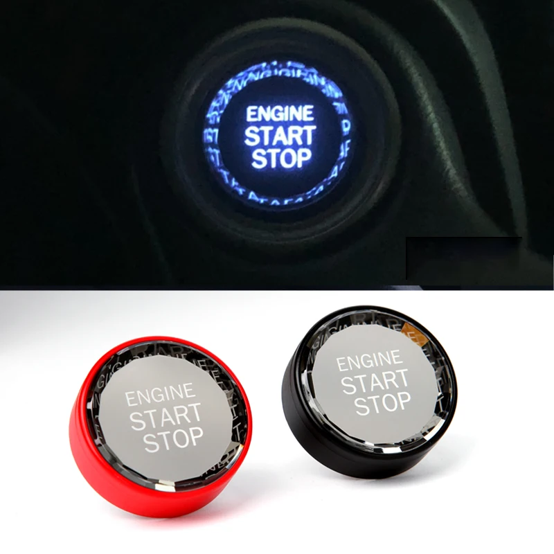 Car Styling Start Stop Engine Ignition Cover Auto Crystal Button For