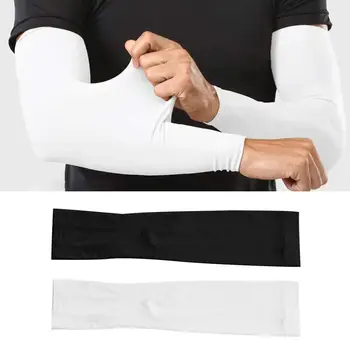 

Arm Sleeves Warmers Sports Sleeve Sun UV Protection Hand Cover Unisex Solid Color UV Protection Fingerless Arm Sleeves Cover