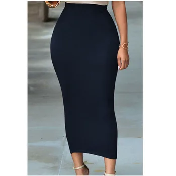 

2019 explosion models Maxi simple style high waist bag hip bust skirt with many colors