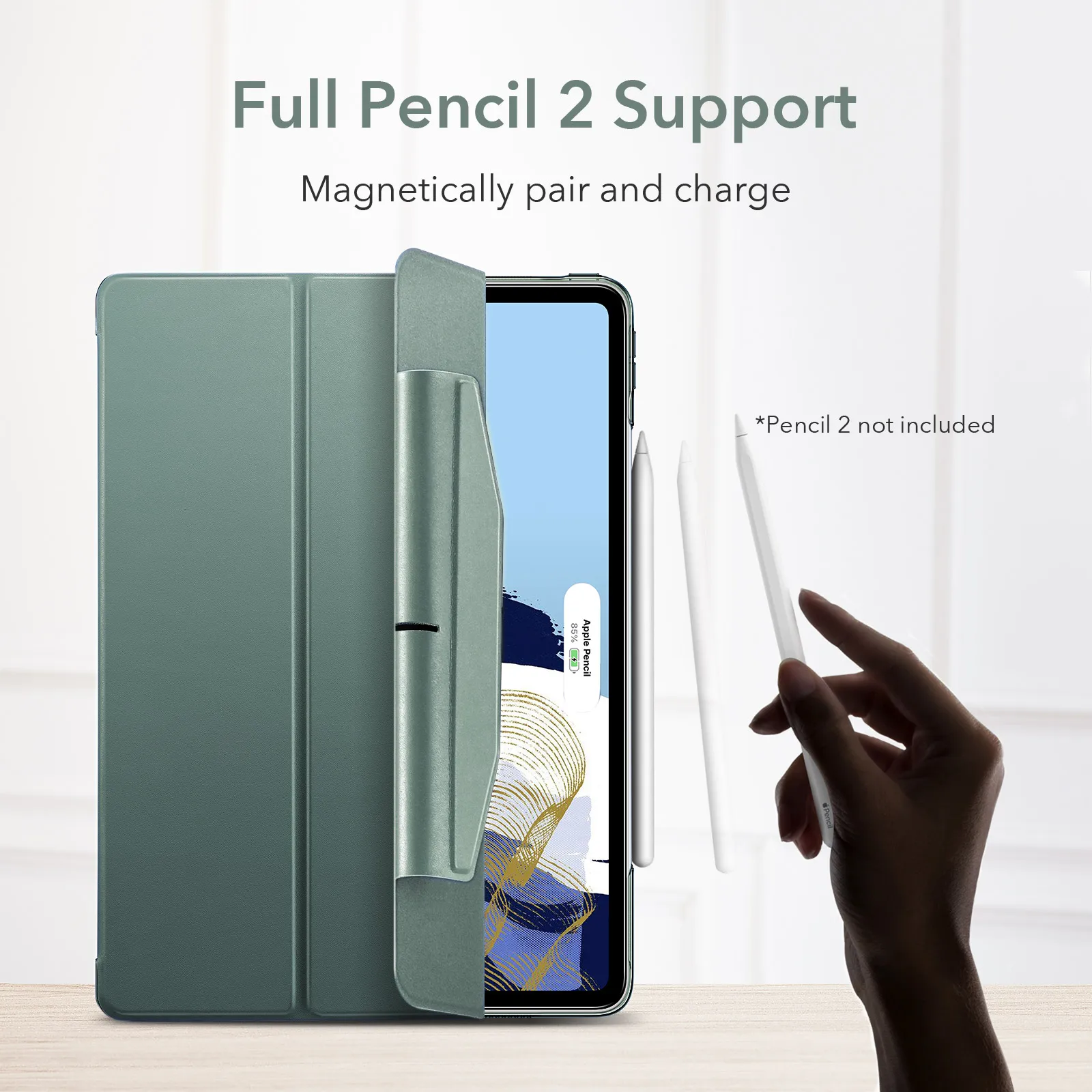 iPad Case Tablet Case ESR for iPad Pro 11 iPad Air 5 4 Pro 12.9 mini 6 Ascend Trifold Hard Back Protective Cover