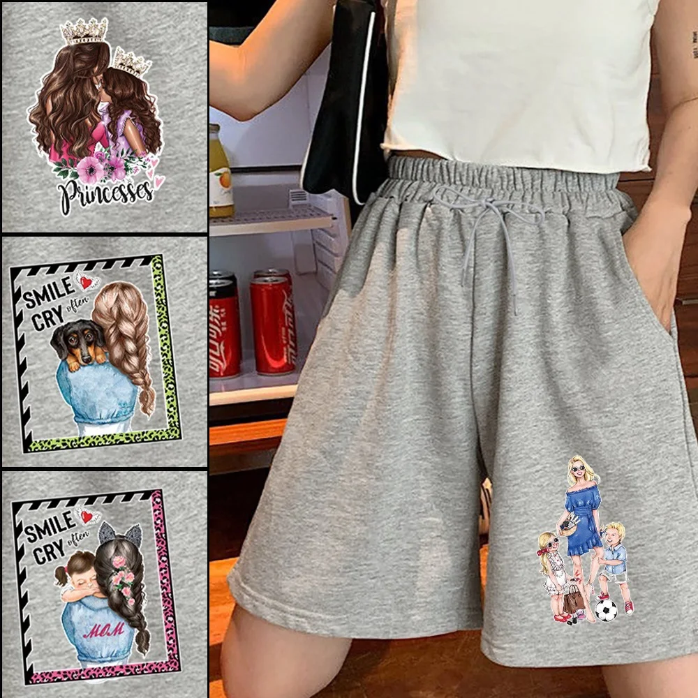 Women's Shorts Summer High Waist Harajuku Sports Fashion Straight Drawstring Trend Sweatpants Casual Streetwear Printed Clothing | Женская