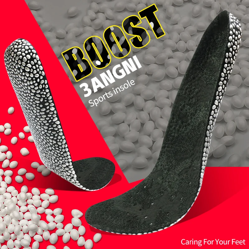 

3ANGNI Elastic Men/Woman Orthotic Arch Support Shoe Insert Flat Feet insoles for shoes Comfortable Polyester Orthopedic insoles
