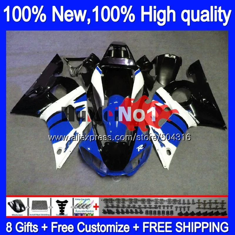 R 6 для YAMAHA YZF R6 YZF600 YZF 600 YZF-600 белого и синего цвета 4MC. 118 YZF-R6 1998 1999 2000 2001 2002 YZFR6 98 99 00 01 02 обтекатели - Цвет: No. 1