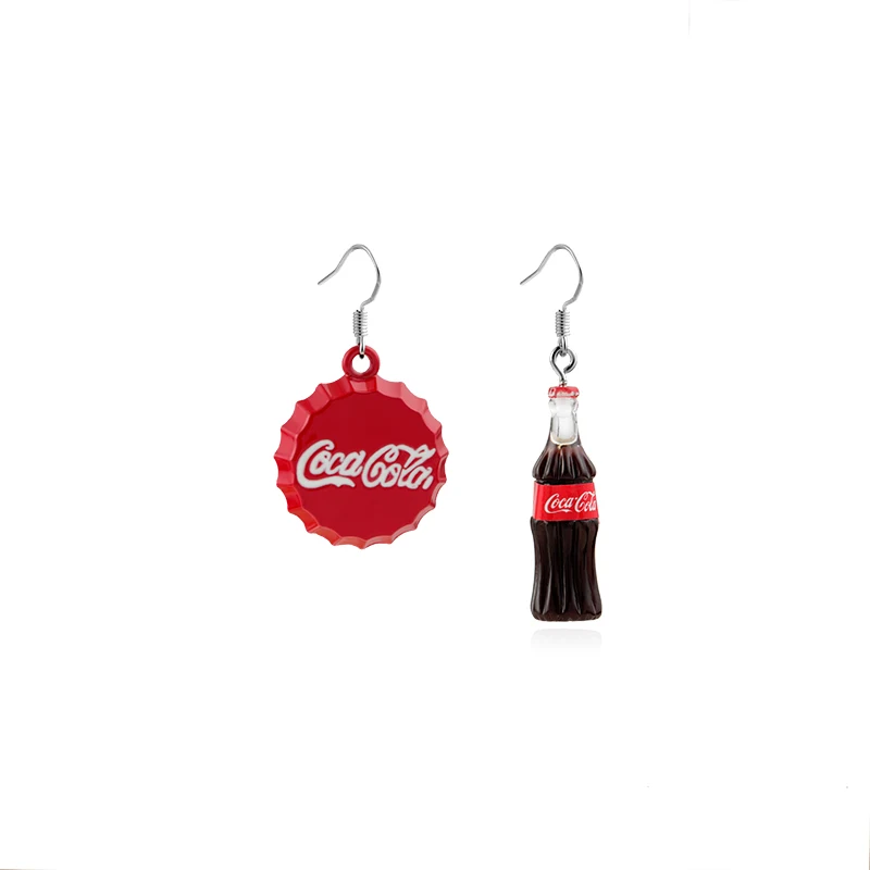 Cola Модные креативные серьги Cola для корейских минималистичных женщин, подарок, серьги-гвоздики, ювелирные изделия,, серьги в стиле Kpop, панк - Окраска металла: Cola