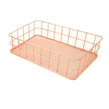 

Storage Baskets Practical Design Metal Copper Storage Basket Waterproof Home Bathroom Kitchen Use Toiletry Makeup Tools Baskets