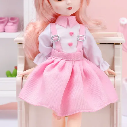 1-6-Doll-Clothes-Daily-Suit-Outfits-Cute-Skirt-Overalls-Fashion-Denim-Coat-Clothes-For-30cm (11)