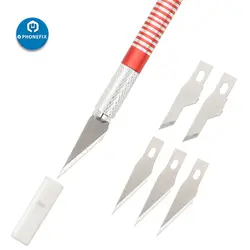 PHONEFIX резак гравюра ножи Нескользящие металлические нож для скальпеля инструменты комплект для Мобильный телефон PCB DIY ремонт режущий