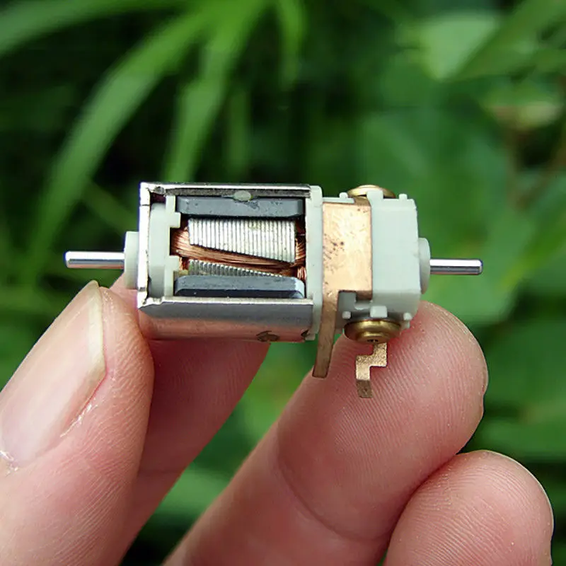 DC 12 V 24 микро двигатель с двойным валом 46000RPM Высокий Скорость мини 1 5 мм вал оси DIY
