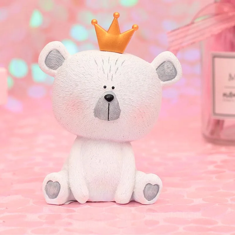 Bear Мультфильм Бегемот медведь животное Копилка аниме действие напечатанный рисунок смолы экономия денег коробка висячие украшения ночной Светильник домашний декор - Цвет: Bear