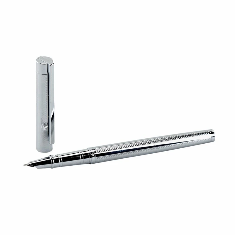 JinHao X750 новая классическая Серебряная перьевая ручка CT и 126 Исполнительный Полный