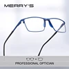 MERRYS DESIGN Men Titanium Prescription Glasses Square Myopia Full Frames Eyeglasses Male Business Style Optical Glasses S2170PG