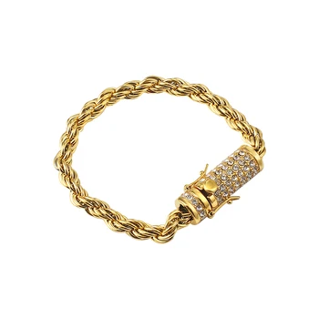 

CH-907 bracelet bangles 316L Stainless Steel For men's women Top Quality Fashion Twisted chain Bracelets Jewelry accesories