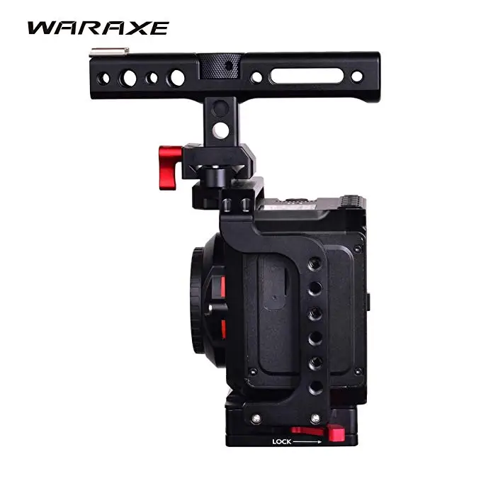 WARAXE реечная оснастка корзины для Z CAM E2 Кино Камера с железнодорожный вокзал Ручка Рукоятка для vlog Камера «Горячий башмак»