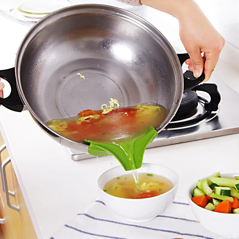 Противоразливные гаджеты с круглым ободом горшки для рта для кухни, сливная жидкость для супа, диверсия 12x4,5x3 см, кухонный модный Прочный инструмент