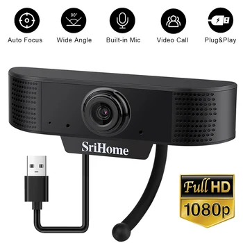 

Auto Focus Computer Camera 1080P USB Web Camera HD 2MP Webcams with tripod Built-In Sound-absorbing Microphone 1920 *1080