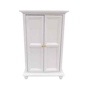 

1/12 Scale DIY Miniature Dollhouse Pocket Two Door Wardrobe