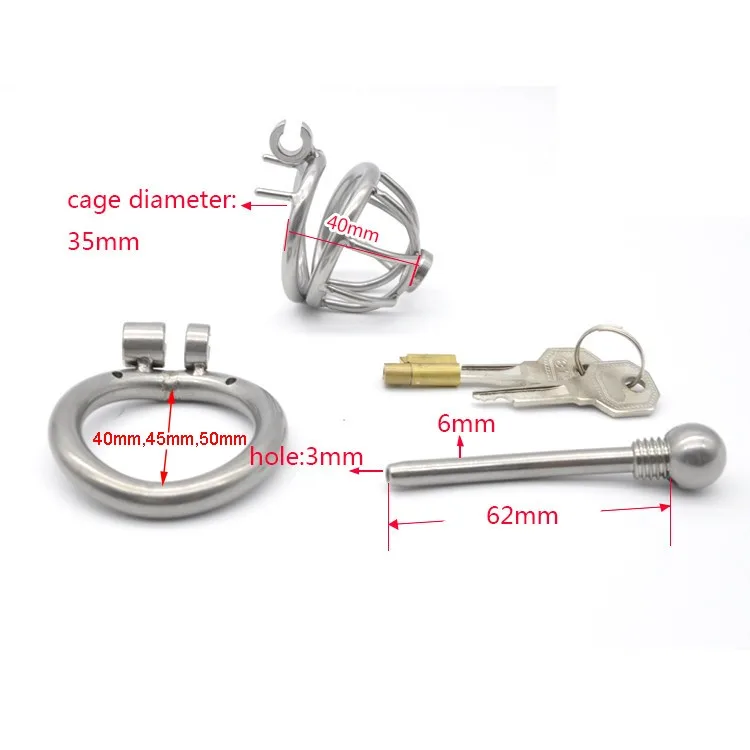 304-stainless-steel-Cage-Chastity-with-catheter-Device-arc-shaped-Cock-Ring-with-Stealth-lock-Sex 